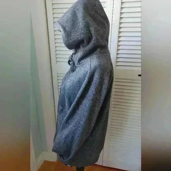 East Coast Lifestyle Women's Full Zip Hoodie Heather Grey - Picture 2 of 10